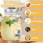 1 Gallon Glass Drink Dispensers For Parties，Lemonade Beverage Dispenser With Stand And Spigot For BBQ, Picnic, Party,Laundry Detergent Dispenser - Image 4
