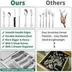 49PCS Silverware Set with Organizer, Stainless Steel Silverware for 8 - Image 5