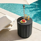 NicBex 2 in 1 Umbrella Stand Table with 1.5 Inch Hole, Black - Image 5