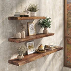 40" Live Edge Floating Shelves, Solid Elm Wood, Vintage - Image 2