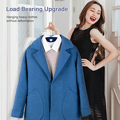 Velvet Hangers Felt Clothes Hangers 50 Pack Blue - Image 6