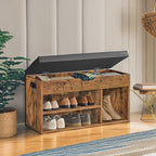 VASAGLE Storage Bench with Cushion, Shoe Bench,11.8 x 31.5 x 17.3 Inches - Image 6
