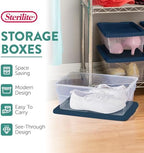 Sterilite Stackable 6 Quart Home Storage Box with Handles and Lid for Efficient, Space Saving Household Storage and Organization, (10 Pack) - Image 3