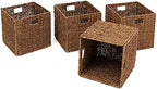 Foldable Storage Basket with Iron Wire Frame By Trademark Innovations (Set of 4) by Trademark+Innovations