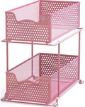 Simple Houseware 2 Tier Sliding Cabinet Basket Organizer Drawer, Pink by SimpleHouseware