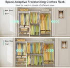 SEMHOR E06 Expandable Heavy Duty Clothes Rack for Reach-in Closet - Image 4