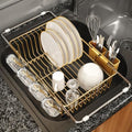 MAJALiS Gold Expandable Dish Drying Rack Over Sink with Anti-Slip Grip by MAJALiS
