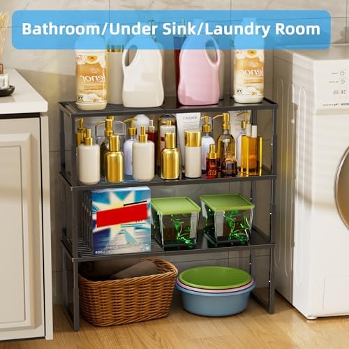 Cabinet Shelves, 4 Pack Stackable Shelves for Pantry Storage - Image 4