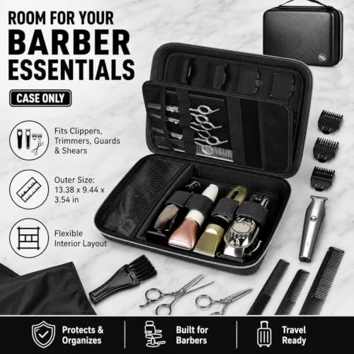Boobowl Hard Case for Hair Clippers, Barber Tool Organizer for Home&Travel - Image 2