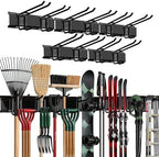 TIDYME Garage Wall Organizer, Shovel Holder Wall Mount, 80" Double Hooks by Tidyme