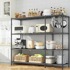 Romorgniz 52.4W Wire Shelving Rack, 4Tier Metal Shelving Unit,1120LBS Heavy Duty Storage Shelves,Adjustable Pantry Shelves, Metal Shelf and Storage Rack,Industrial Shelving 52.4Wx13.8Dx59H,2PCS - Image 3