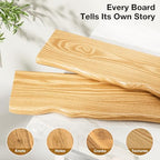Organic Wavy Edge Floating Shelves,Hidden Brackets,2 Pack 24 in - Image 4