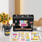 Pencil Dispenser for Classroom Stainless Steel Pencil Holder for Desk, Pencil Dispenser Set with Silicone Organizer & 4 Stickers, Classroom Must Haves Teacher Homeschool Office Supplies - Image 6