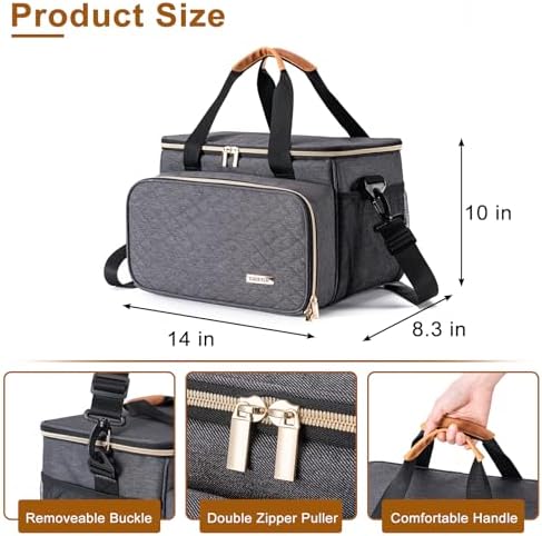 Dog Grooming Vacuum Bag, Pet Grooming Kit Bag Perfect for Dog Hair Vacuum & Grooming Tool Kit Accessories- Grey - Image 5