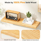 Organic Wavy Edge Floating Shelves,Hidden Brackets,2 Pack 24 in - Image 6