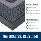 OLANLY Half Circle Front Door Mat Outside 71x23 All-Season Rubber Doormat - Image 4