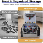 Car+Boat Vacuum Storage Bag Compatible with Dyson V7 - V15 – Organizer Case for Cordless Handheld Vacuum & Accessories, Travel Carrying Bag with Adjustable Dividers for Home, Car, RV & Garage (Gray) - Image 3
