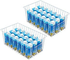 16inch Freezer Wire Storage Organizer Baskets, Household Refrigerator Bins with Built-in Handles for Cabinet, Pantry, Closet, Bedroom - Image 2