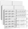 Pegboard Organizer Kit,6 Pack 14.76x10.82 in Metal Panels with 6 Bins,White by PHXGrove
