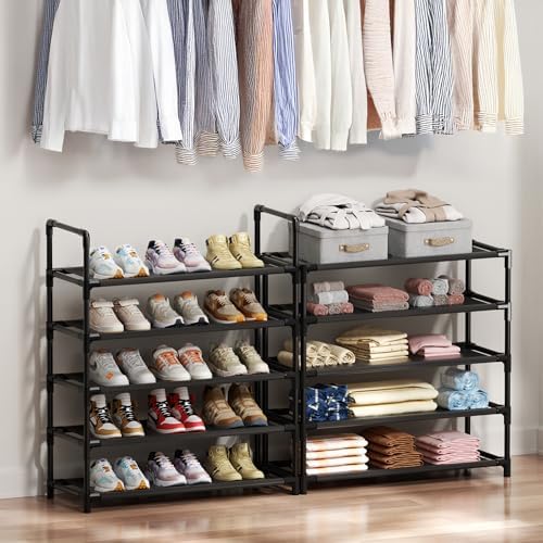 Shoe Rack, 10 Tier Shoe Storage Organizer Fit 30-35 Pairs Shoes,Metal Tall Shoe Shelf for Closet,Entryway,Garage,Bedroom,Cloakroom - Image 2