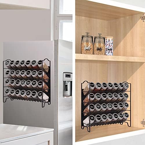 SWOMMOLY 4 Tier Magnetic Spice Rack Organizer with 28 Spice Jars - Image 5