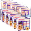 10 Pack 40L Clear Storage Bags with Zipper Large Opening for Loading by Unknown