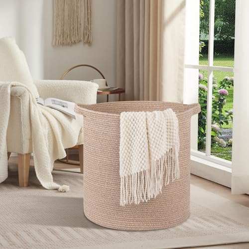 OIAHOMY 80L Laundry Basket Laundry Hamper Nursery Hamper Brown - Image 2