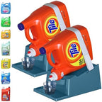 Liquid Laundry Detergent Holder Stand with Drip Tray - 2 Pack - Slate Grey by Skywin