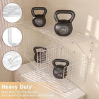 2 Pack Laundry Room Shelves Wall Mounted with Wire Baskets, Over the Washer and Dryer Shelf with Clothes Drying Rack, 8 Hooks，Wire Shelves Baskets for Laundry Closet Organization and Storage, White - Image 6