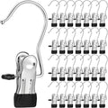 Yinder Boot Hangers Clips Laundry Hooks Hanging Stainless Steel Clothes Pins Portable Hangers for Closet Travel Socks Pants Handbags Hats Towels(Black,350 Pcs) by Yinder