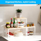 Golener Countertop Shelf, Kitchen Counter Organizer, Adjustable, Stackable - Image 2
