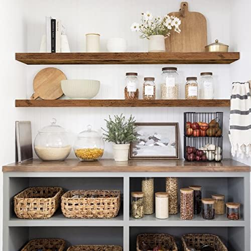QEEIG Extra Long Floating Shelves for Wall (Brown, Set of 2, 47.2") - Image 2