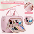 Extra Large Toiletry Bag for Women, Travel Makeup Organizer, Black - Image 4