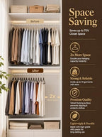 HOUSE DAY Black Velvet Hangers 50 Pack - Non Slip Felt Hangers, No Wrinkles - Image 4