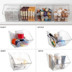 Yerliker 20 Pcs Stackable Storage Bins with Lids Organizer, Clear - Image 5