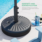 JEAREY 81.5lb Max Capacity Outdoor Patio Umbrella Base, Black - Image 5