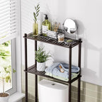AmazerBath Bamboo Over The Toilet Storage Shelf, 2-Tier Over Toilet Bathroom Organizer Rack, Bathroom Shelves Over Toilet Space Saver, Espresso - Image 3