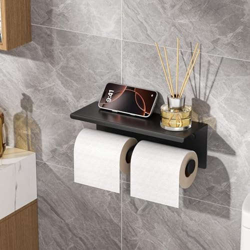 FORIOUS Toilet Paper Holder with Shelf, Commercial Toilet Paper Dispensers - Image 2