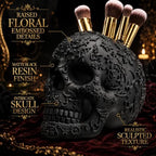 Skull Makeup Brush Holder, Pen Holder, Vanity, Desk, Office Organizer, Stationary, Decor Planter, Candy Bowl, Goth Decorations, Extra Large, Skulls Gothic Skull & Bones Organizer Bathroom - Image 5