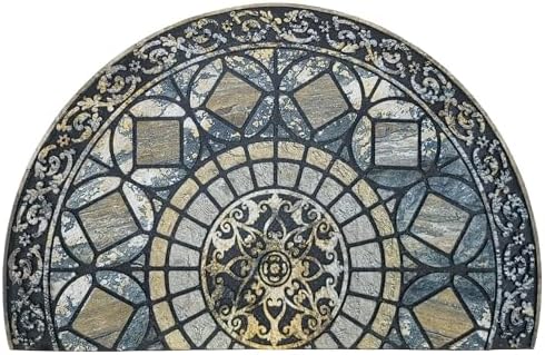 CHICHIC Entrance Door Mat Large 18 x 30 Inch Entry Way Doormat Front Door Rugs Outdoors Heavy Duty Welcome Mat Non Slip Rubber Back Low Profile for Garage, Patio, High Traffic Area, Blue by CHICHIC