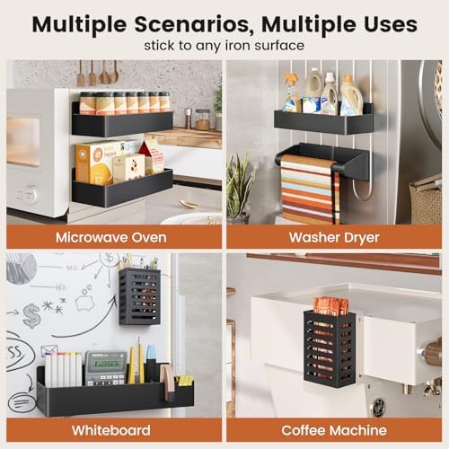 Mystozer Magnetic Spice Rack for Refrigerator Black, 8 Pack - Image 6