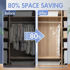 6 Pack Hanging Vacuum Storage Bags, Long Size(53 x27.6 inch), Clear - Image 6