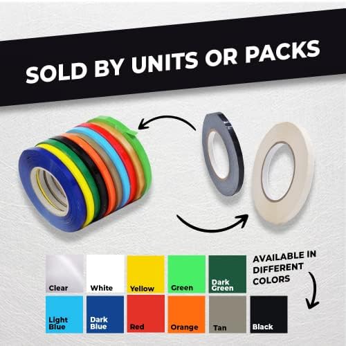 WOD Yellow 10 Pack, Poly Bag Sealer Tape - 3/8 inch x 180 yds. for Color Coding Age of Perishables, Food Storage, Pack,Aging and Sealing Meat, Candy, or Gifts BSTC22PVC - Image 4