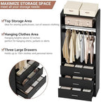Besiost Closet Systems with 12 Wood Drawers, Closet System Set of 4 - Image 5