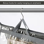 10 Set Handbag Storage Organizer Dust Bags for Purses Handbags Closet, Clear Purse Protector Storage Bag Dust Cover for Bags, Closet Organizer for Handbags with Hooks, Grey - Image 6