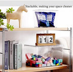 Storage Boxes, 5 Packs Transparent Food Organizer, Stackable Lidded Storage Bins (3 XL + 2M) - Image 3
