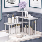 JayRex 3-Tier Bathroom Countertop Corner Shelf Organizer, White - Image 4