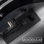 ULTRARM Moodular Wooden Monitor Stand Desk Organizer, Large 45.6" Black - Image 2