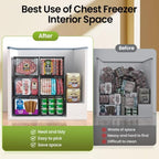 Freezer Organizer Bins, 3 Pack Enlarged Baskets for 5-9 Cu.FT Deep Freezer - Image 5