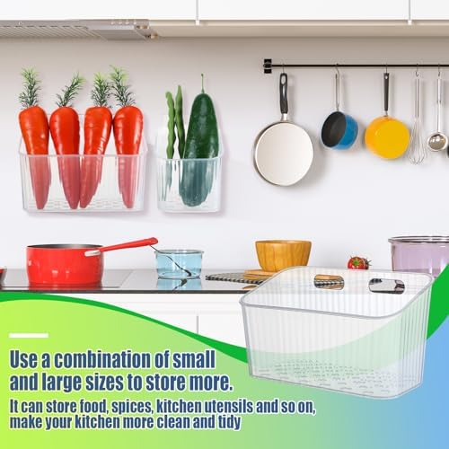 SiliFine 8 Pcs Cabinet Door Organizer Bin Wall Mount Organizer,3.54'',Clear - Image 4